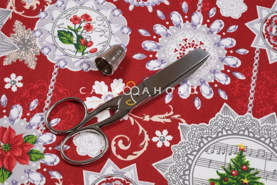 Ткань Дорожка набивная 50 см "Новогодние узоры" рис 35043 вид 1 На отрез