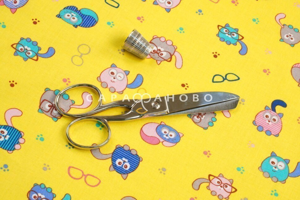 Ткань Ситец 95 см "Котики" рис 5586 вид 4 На отрез